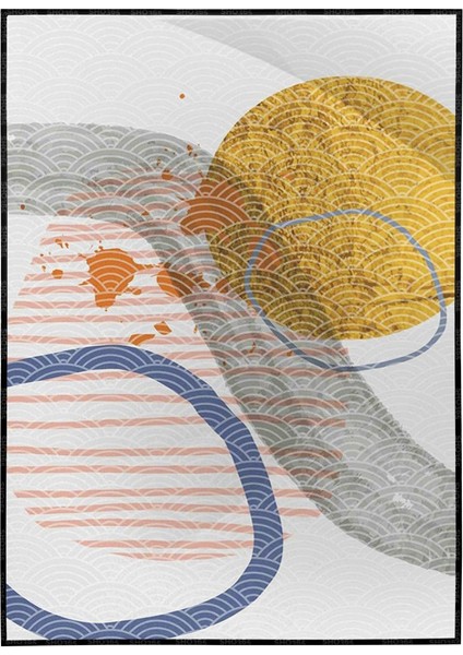 Şekiller Modern Karışık Renkler Modern Poster P-002964