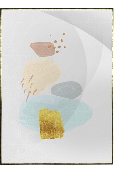 Şekiller Modern Karışık Renkler Modern Poster P-002971