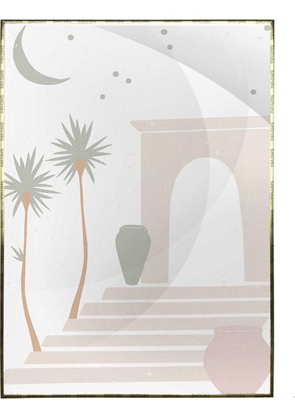 Antik Manzara Pastel Renkler Modern Poster P-000292