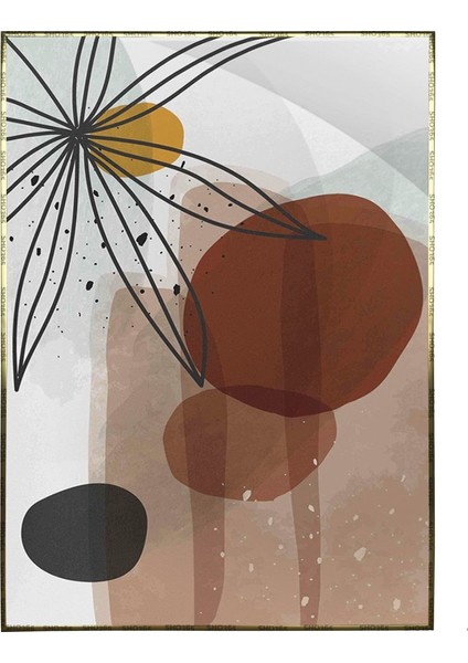 Bitki Yapraklar ve Şekiller Modern Poster P-004027