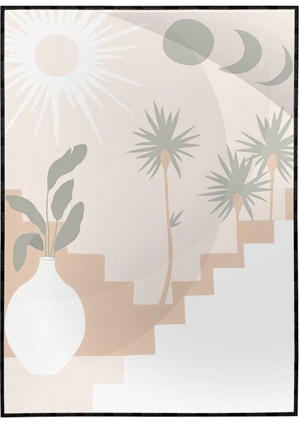 Antik Manzara Pastel Renkler Modern Poster P-000291