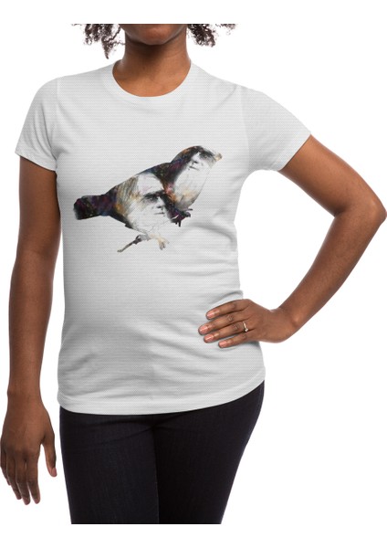 Charles Darwin Large Ground Finch Beyaz Spor Tişört