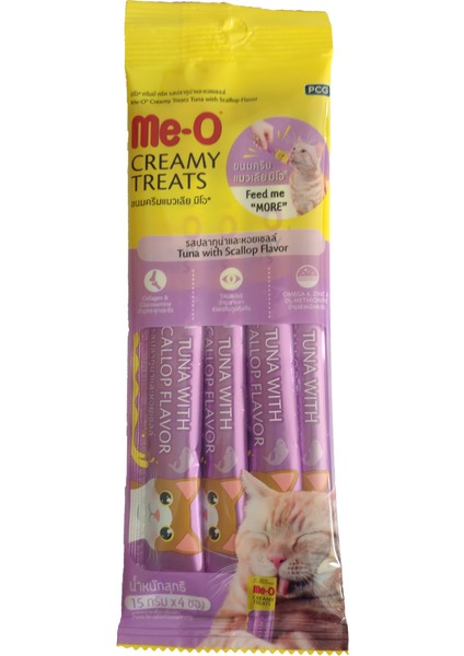 Me-O Creamy Kedi Ödül Maması Deniz Tarağı ve Ton Balığı 12'li 15 GR fiyatları