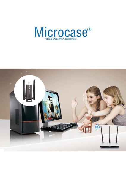 2.4g 300MBPS USB 3.0 Wifi Adaptör Çift Anten - AL3097