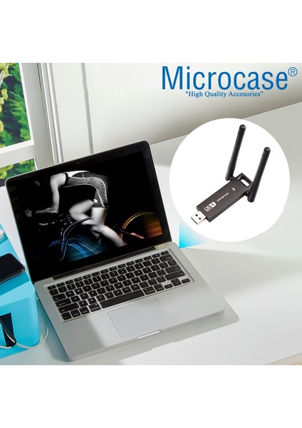 2.4g 300MBPS USB 3.0 Wifi Adaptör Çift Anten - AL3097