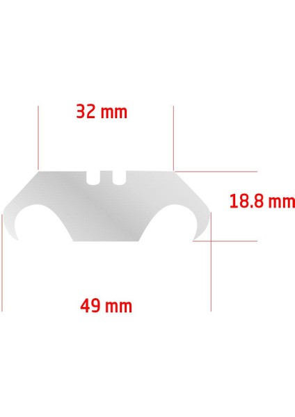 5555 Kanca Tipi Maket Bıçağı Yedeği - 10'lu Paket modelleri