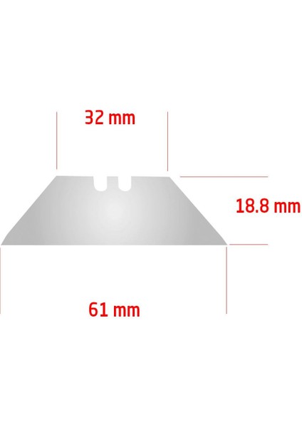 5556 Trapez Tipi Maket Bıçağı Yedeği - 10'lu Paket fiyatları