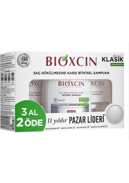 Bioxcin genesis Yağlı Saçlar Için Şampuan 3 x 300 ML -VB806