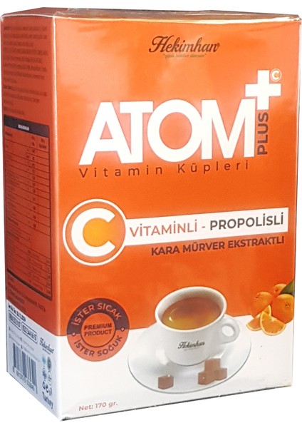 Atom Çayı Hekimhan Atom Plus Vitamin Küpleri C Vitamin + Propolis Atom Küpü