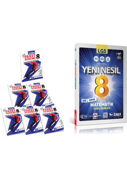 Model Eğitim Yayıncılık 8. Sınıf Turbo Paket Deneme Sınavı 5´li Deneme ve Yeni Nesil Matematik Soru Bankası