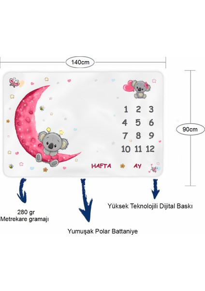 Bebek Anı Battaniyesi, Kız Bebek Yeni Doğan ve Baby Shower Hediyesi