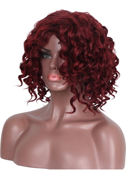 Bayanlar Moda Peruk Kısa Kıvırcık Karışık Açık Sarı Doğal Saç Kadın Perukları (Yurt Dışından) fırsatları