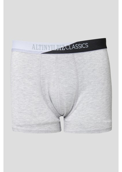 ALTINYILDIZ CLASSICS Erkek Sıyah-grı Melanj-beyaz 3'lü Pamuklu Esnek Boxer Paketi modelleri