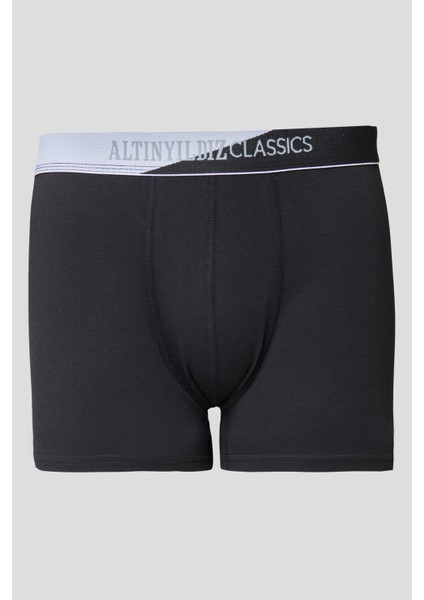 ALTINYILDIZ CLASSICS Erkek Sıyah-grı Melanj-beyaz 3'lü Pamuklu Esnek Boxer Paketi fırsatları