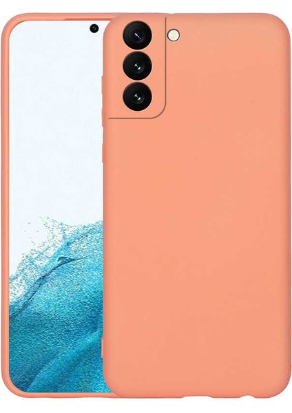 Samsung Galaxy S22 Uyumlu Kılıf 3D Kamera Korumalı İçi Kadife Mara Lansman Yumuşak Kapak Turuncu