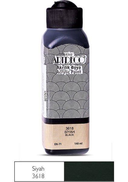Artdeco Akrilik Boya 140 ml Siyah