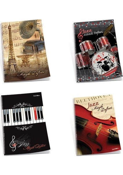 Çınar Jazz 30 Yaprak A4 Spiralli Müzik Defteri