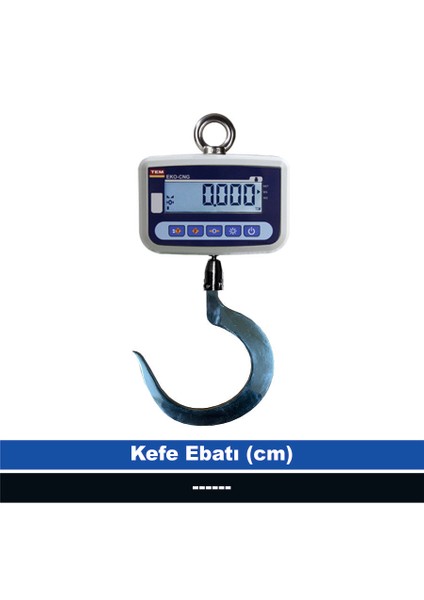 Eko 500 kg 200 gr Çengel (Kancalı) Tartım Baskülü (Onaylı)