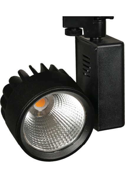 Mega Cob Siyah Led Ray Spot 40 Watt Monofaze Beyaz, Gün Işığı