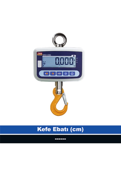 Eko 150 kg 50 gr Vinç Kancalı Tartım Baskülü (Onaylı)