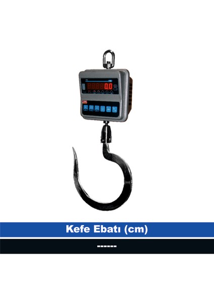 Teb 150 kg 50 gr Çengel (Kancalı) Tartım Baskülü (Onaylı)