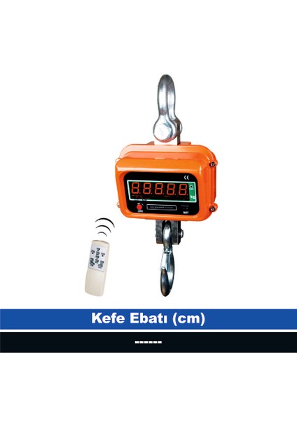 Sh 5 Ton 2 kg Kumandalı Vinç Tartım Baskülü (Onaysız)