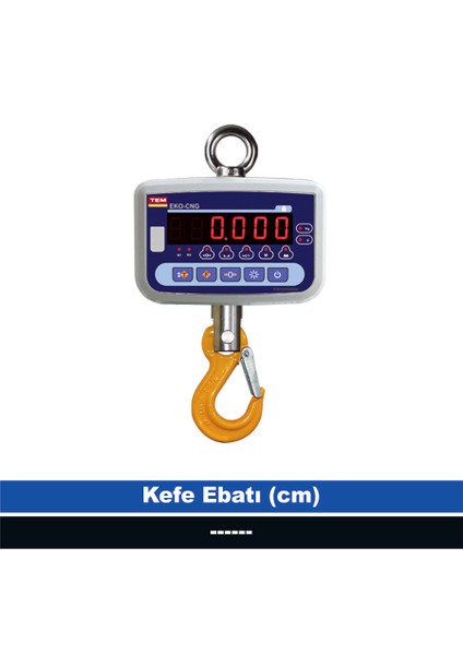 Eko 150 kg 50 gr Vinç Kancalı Tartım Baskülü (Onaylı)