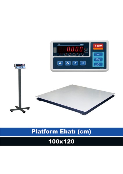 Mlb 1500 kg 500 gr 100X120 cm Platform Tartım Baskülü (Onaylı)