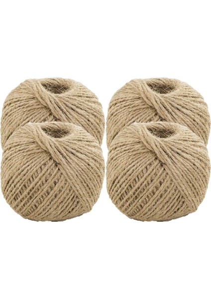 Jut Dekoratif 4 Top – 100 Metre 100 Gram Çuval Hasır Halat Ipi (4 Adet)