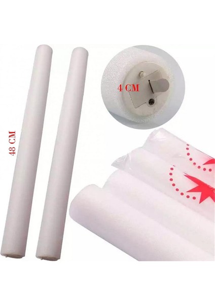 Işıklı Sünger Çubuk Işıklı Kauçuk Parti Sopası 48 cm 10 Adet