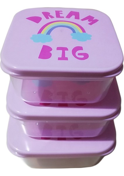 Funbox 3'lü Saklama Kabı Seti - Dream Big