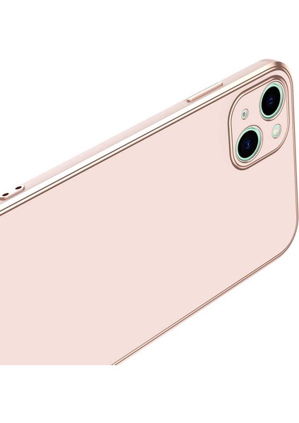 iPhone 14 Pro ile Uyumlu Kılıf Gold Kenar Pastel Renkli Halcyon Z-Bark Kapak Lila