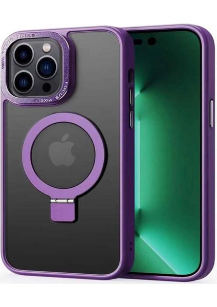 Apple iPhone 14 Pro Max Kılıf Magsafe Wireless Şarj Özellikli Standlı Ting Kapak