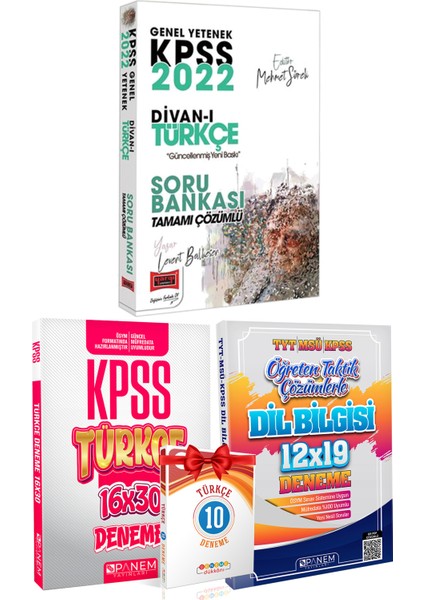 KPSS Türkçe Soru Bankası+Panem Türkçe Deneme+Dil Bil Deneme+D Dükkanı Türkçe 10 Deneme