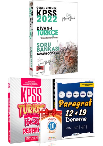 KPSS Türkçe Soru Bankası+Türkçe Deneme+Paragraf Deneme+D Dükkanı Türkçe 10 Deneme