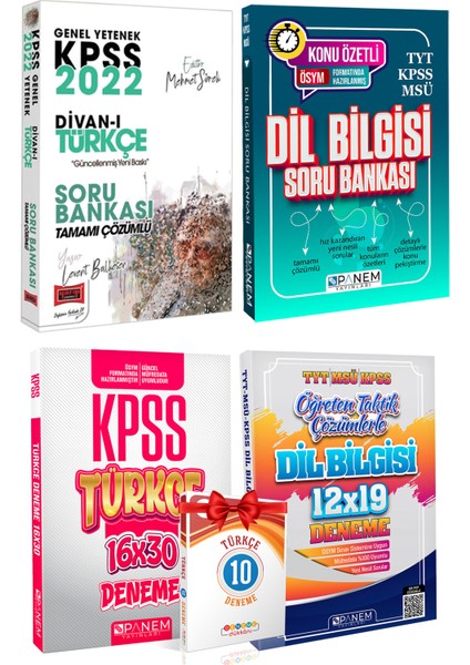 KPSS Türkçe Soru Bankası+Panem Türkçe Deneme+Dil Bil Deneme+Soru Bankası+D Dükkanı Türkçe 10 D