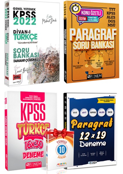 KPSS Türkçe Soru Bankası+Panem Paragraf Sb+Panem Türkçe Deneme+Paragraf Deneme+Türkçe 10 D