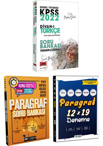 KPSS Türkçe Soru Bankası+Panem Paragraf Soru Bankası+Paragraf Deneme