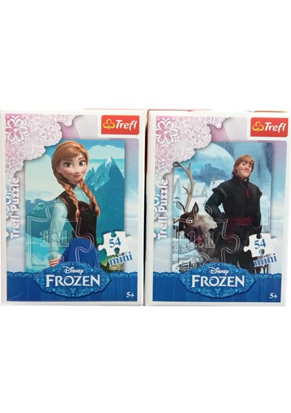 Anna ve Kristoff 2 Li Mini Puzzle Seti 54X2 Toplam 108 Adet