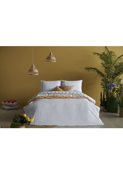 Angel Nakışlı Nevresim Takımı Çift Kişilik - Beyaz modelleri