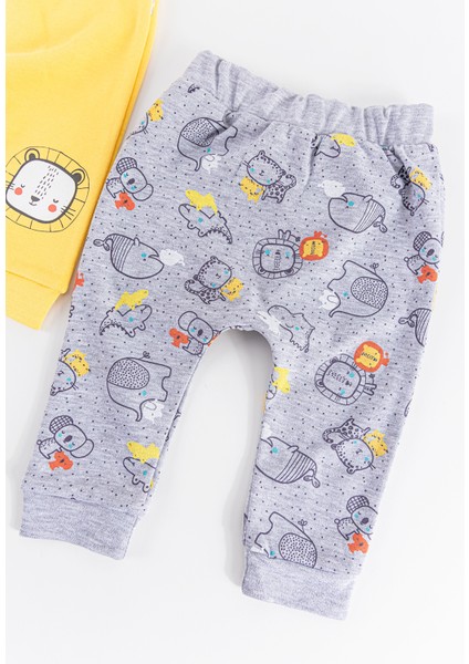 Figürlü Erkek Bebek Tek Alt Pantolon Takım