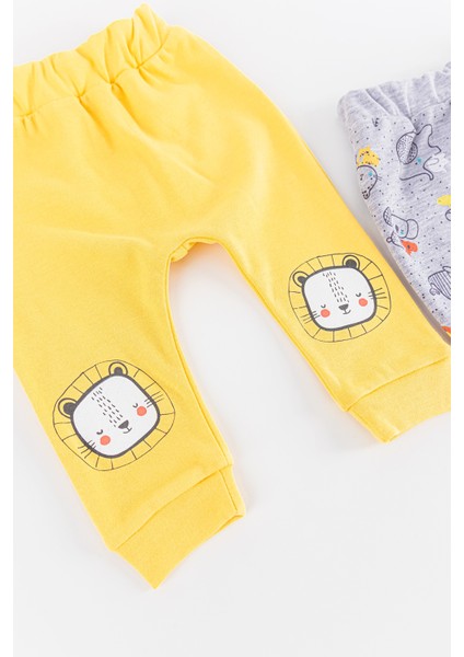 Figürlü Erkek Bebek Tek Alt Pantolon Takım