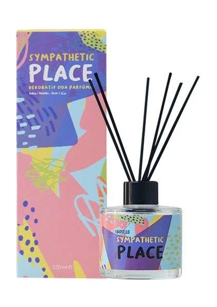 Sympathetıc Place Sakız 120 ml Dekoratif Ortam Kokusu Bambu Çubuklu