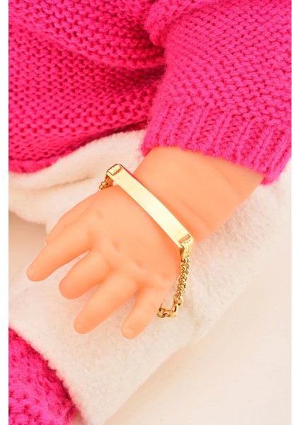 14 Ayar Çocuk Halka Künye Zincir Bileklik