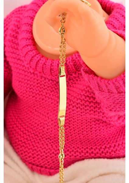 14 Ayar Çocuk Halka Künye Zincir Bileklik fiyatları