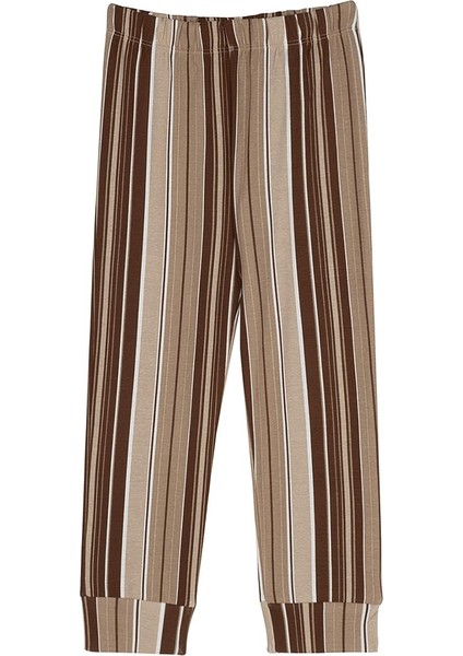 Dikey Çizgiler Uzun Kollu Pijama Takımı