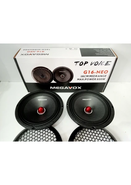 16 Cm Neo Midrange 600 W 100RMS Demir Kapak Kurşun Göbek