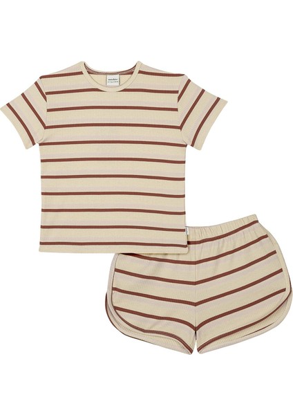 Basic Çizgili Şortlu Pijama Takımı