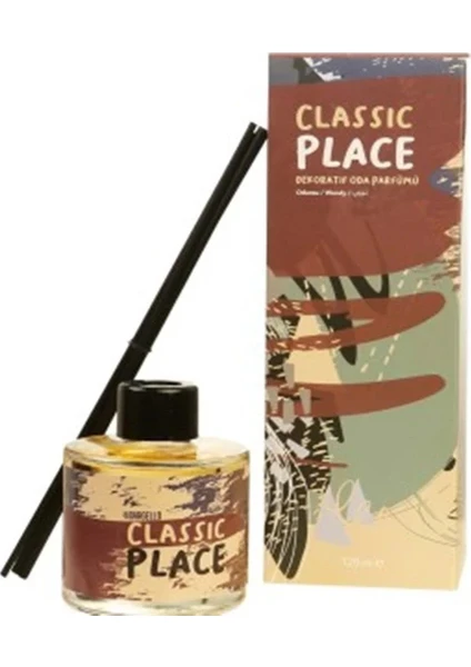 Classic Place Odunsu 120 ml Dekoratif Ortam Kokusu Bambu Çubuklu