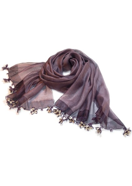 Çiçek Oyalı Ipek Şal